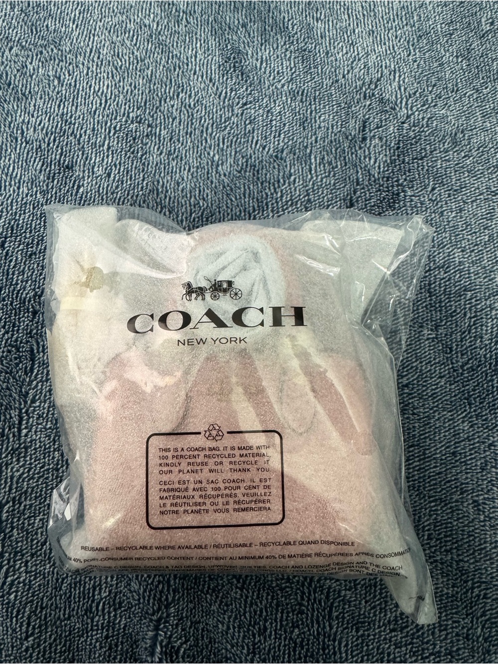 Coach Pink Denim Rowan Charm